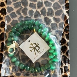 KARLI BUXTON $88 Stone Strand Necklace Emerald Gate NWT